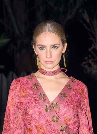 CHOKER FLORENCE PRINTED FUCHSIA SUNSET