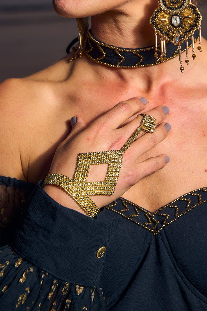 PULSERA ANILLO ORBIT GOLD