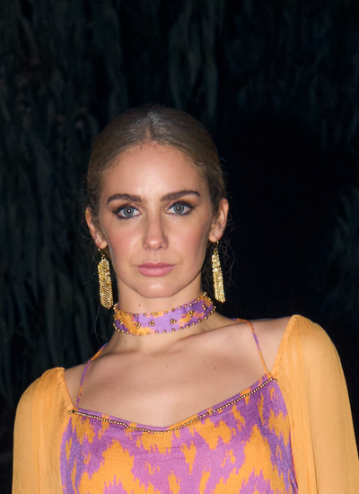 CHOKER ILLA PRINTED PINK