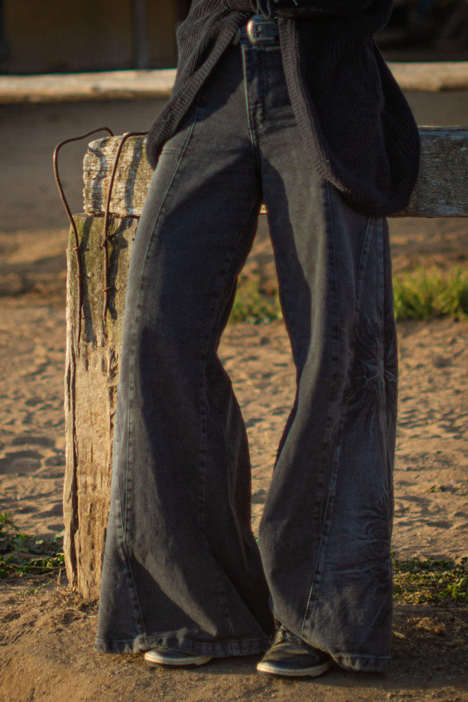 PANTALON MIXDED DENIM BLACK