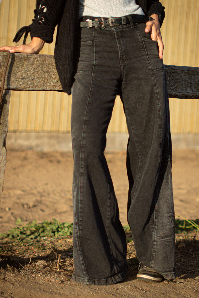 PANTALON MIXDED DENIM BLACK