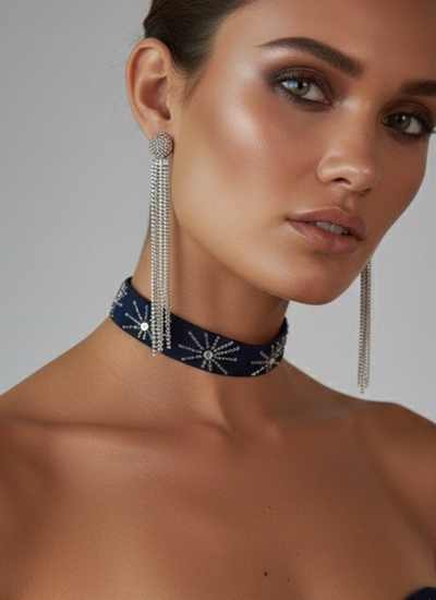 CHOKER GALAXY ECLIPSE/SILVER