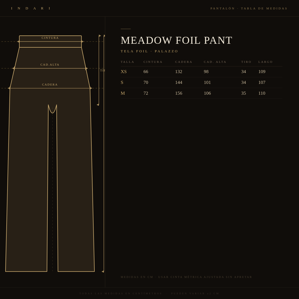 PANTALON MEADOW FOIL BLACK