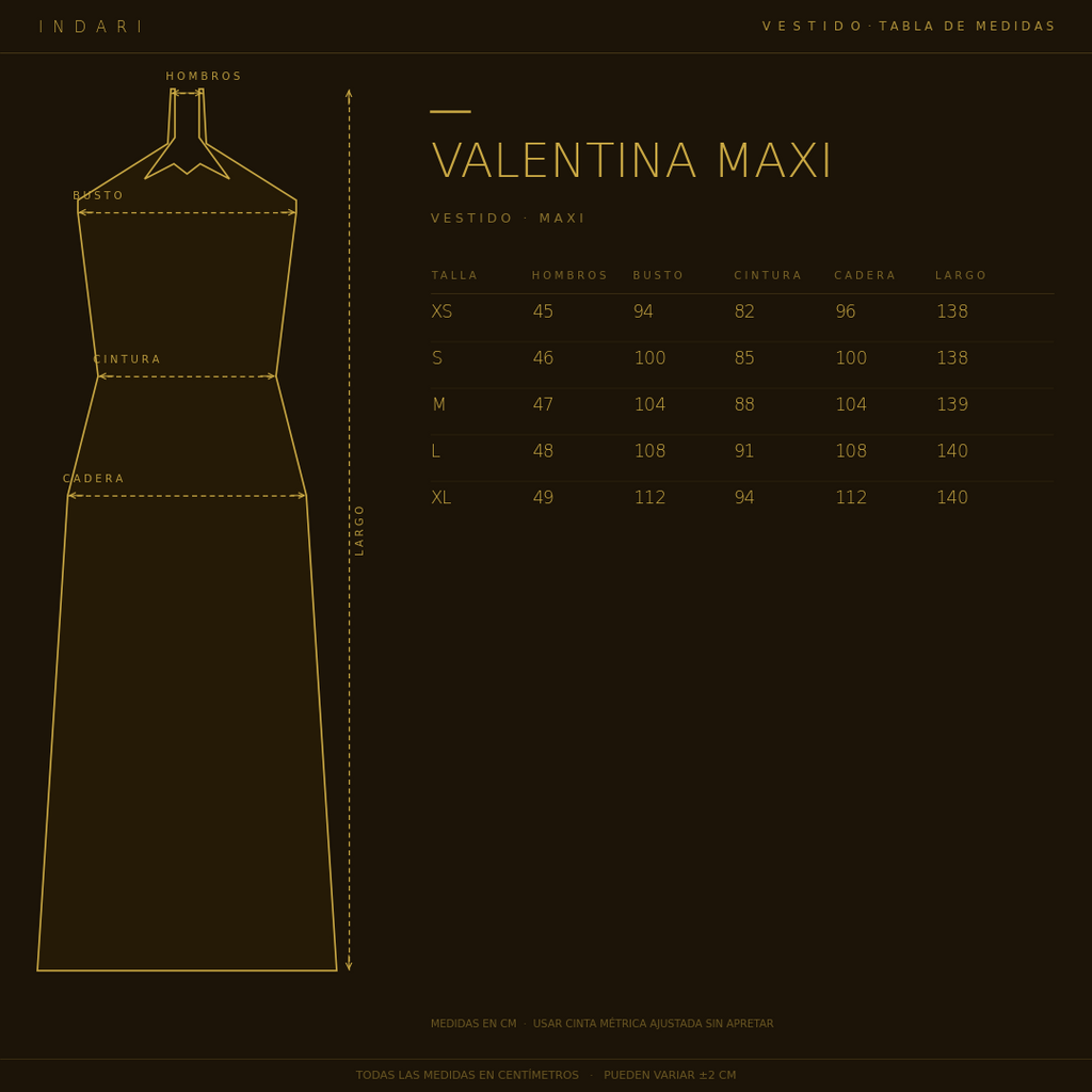 VESTIDO MAXI VALENTINA COTTON ANTIQUE GOLD